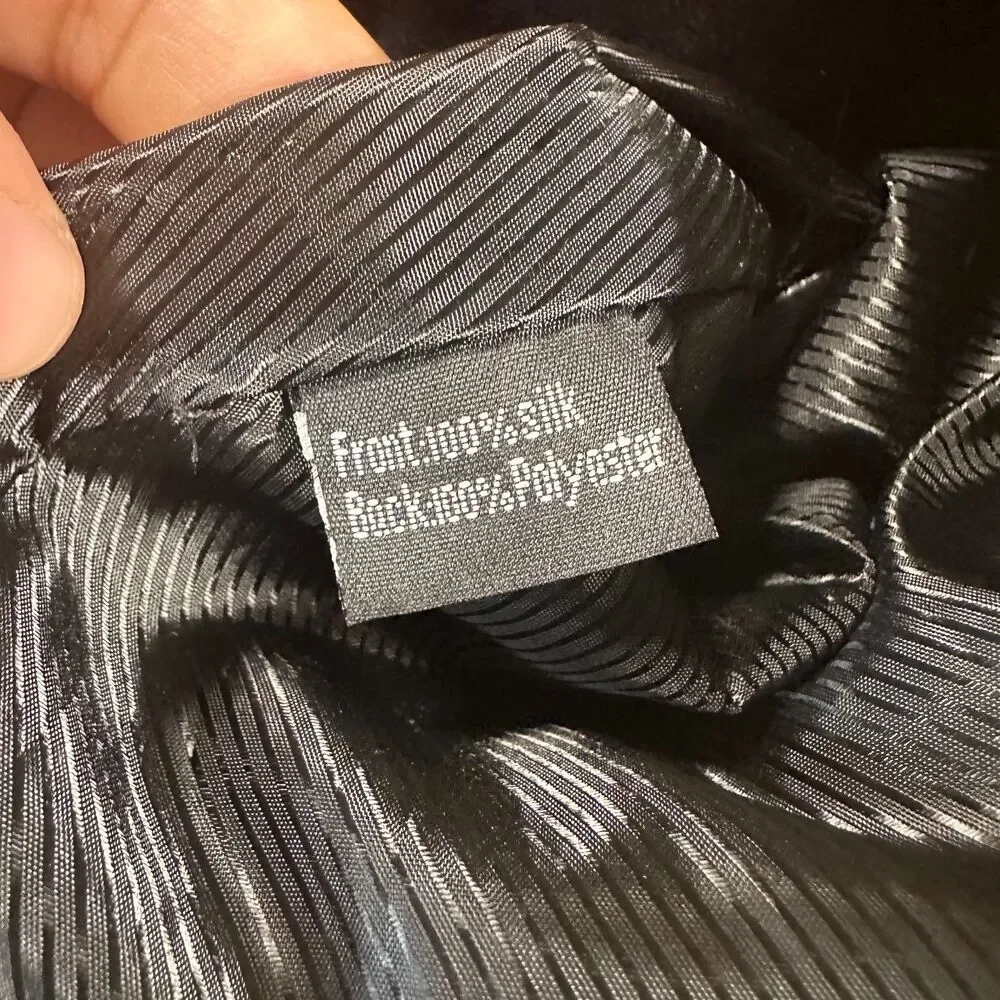 Nicole Miller New York Black Silk Satin Vest Small